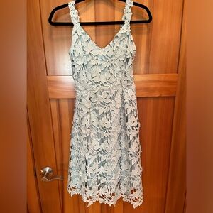 Chicwish Cotton Lace Appliqué Lace Dress Large Juniors